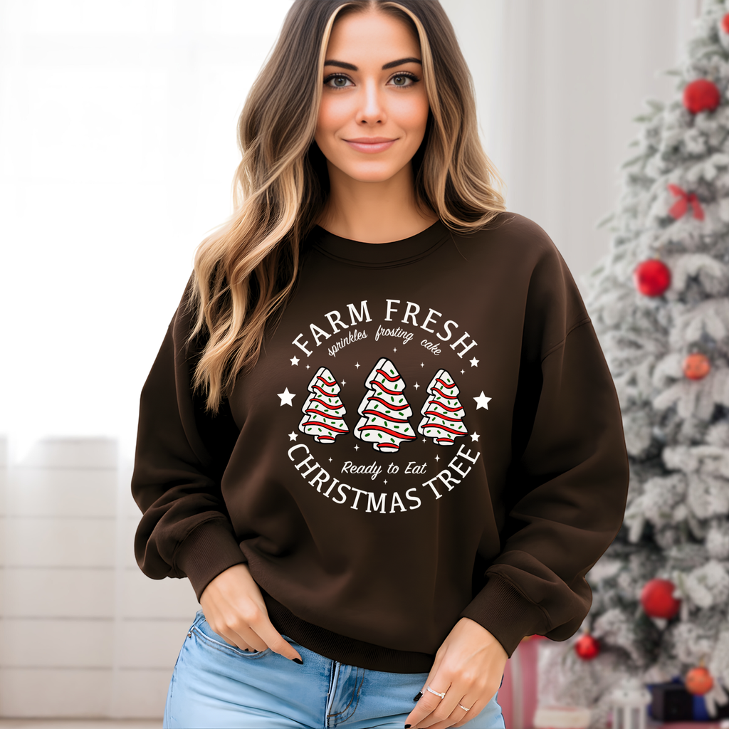 Farm Fresh Christmas Trees Sweatshirt – Women’s Unisex Holiday Pullover