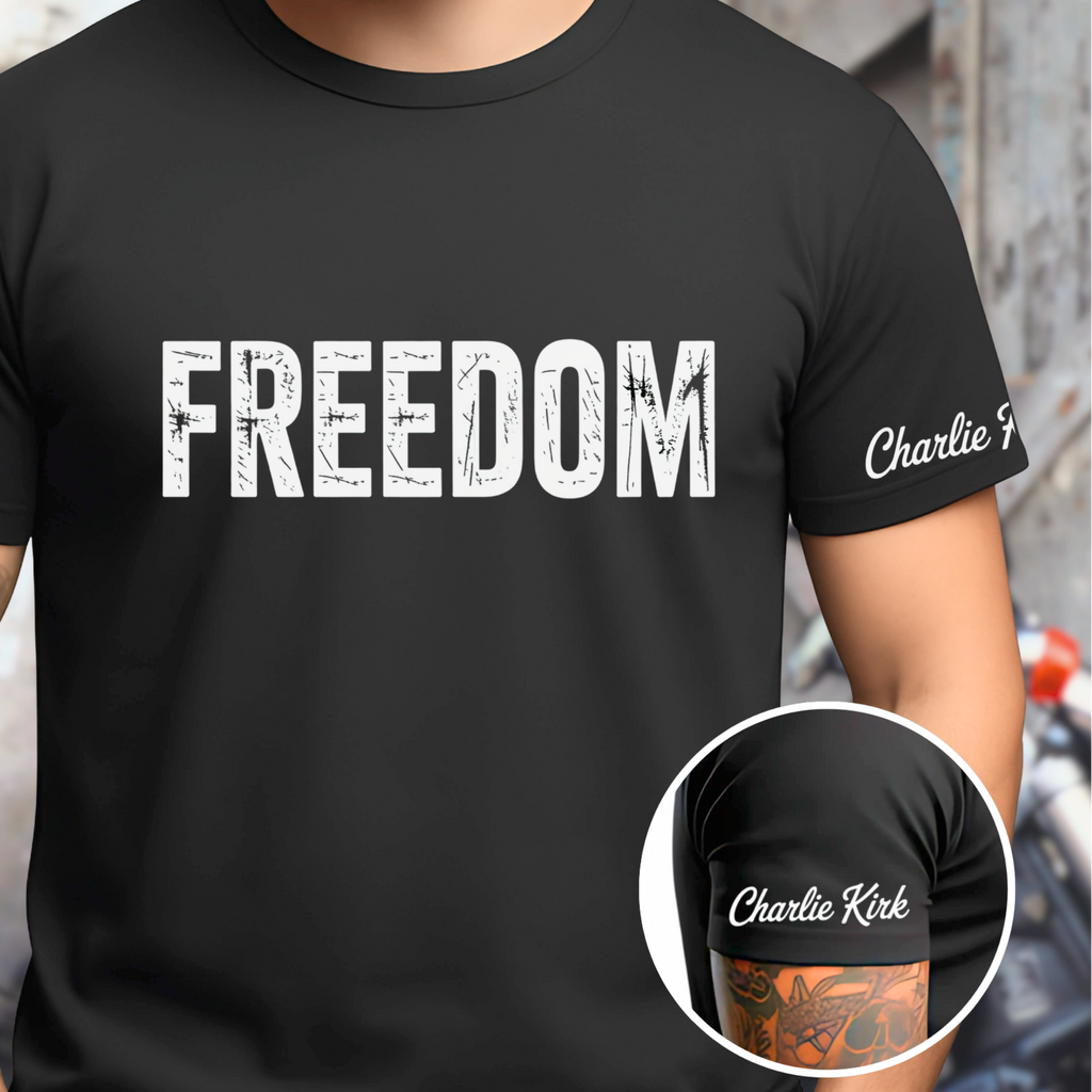 Charlie Kirk Freedom Sweatshirt – Memorial Tribute Crewneck