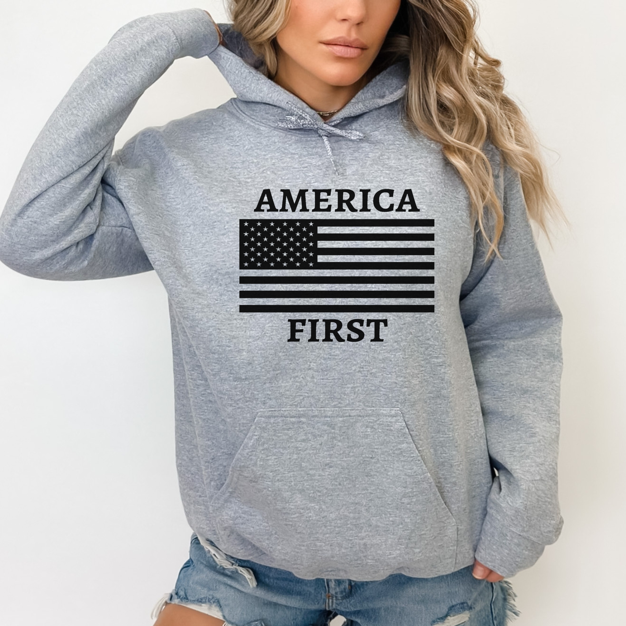 America First Patriotic Shirt, Sweatshirt & Hoodie