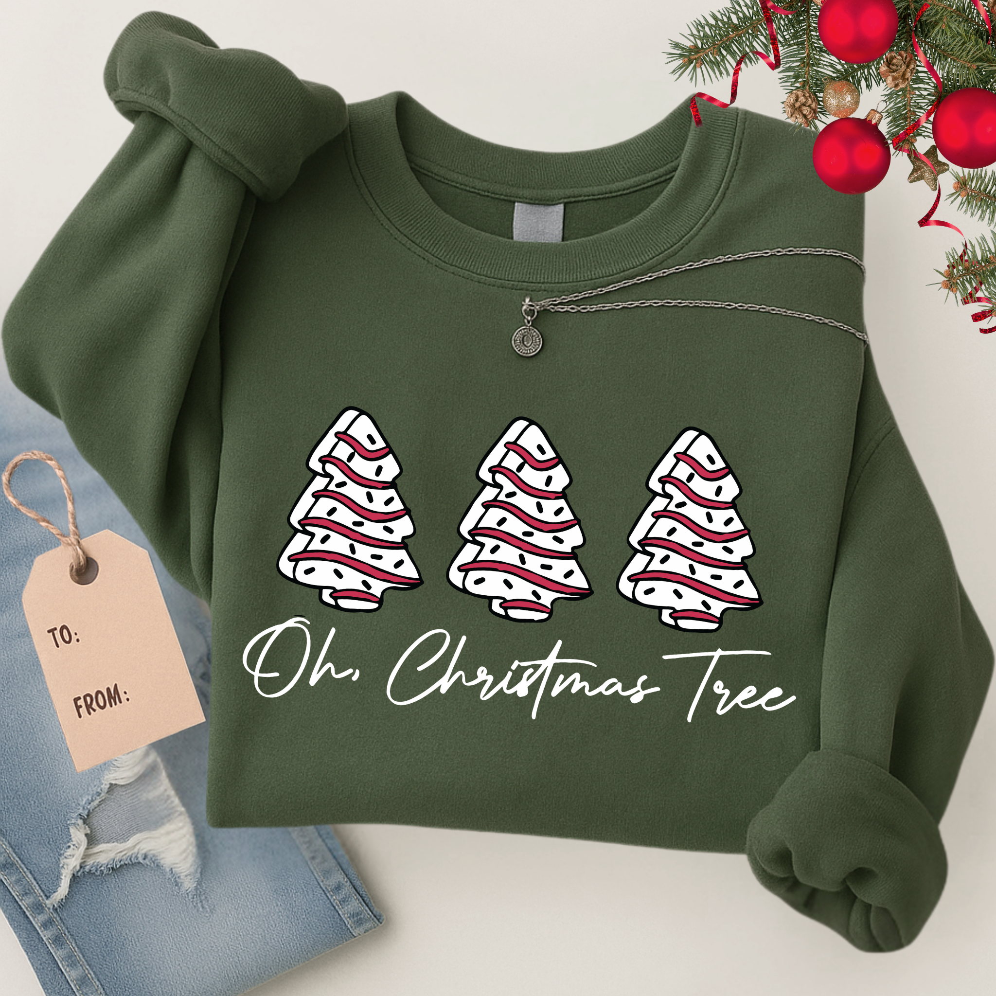Oh Christmas Tree Sweatshirt – Festive Holiday Graphic Pullover