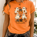 Cute Ghost Pumpkin Halloween T-Shirt – Women’s Unisex Fall Tee
