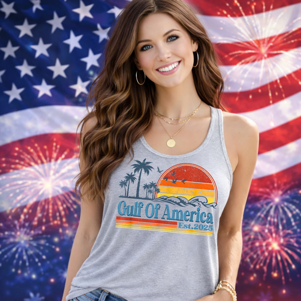 Patriotic Sunset Tank Top – Summer 2026 Racerback