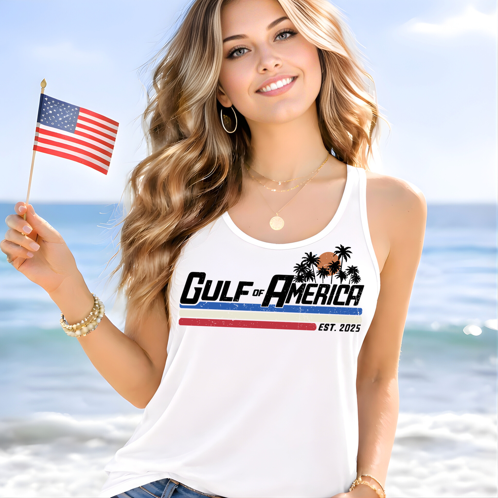 Patriotic Sunset Beach Tank Top – Women's Racerback