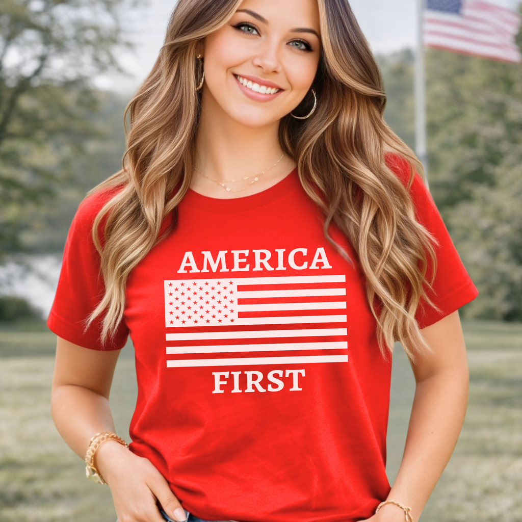 America First Patriotic Shirt, Sweatshirt & Hoodie
