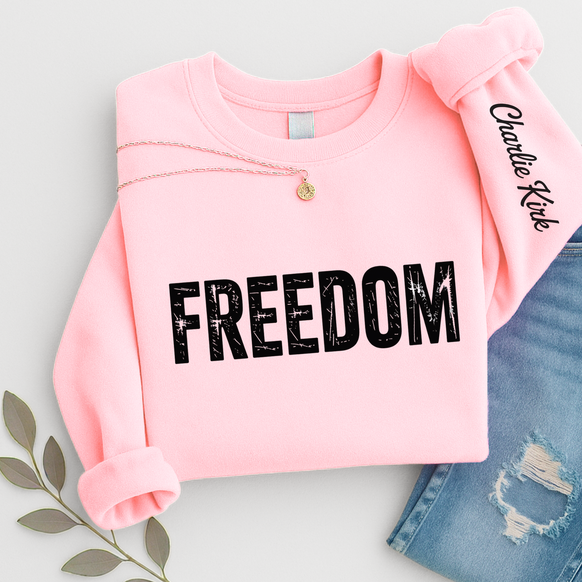 Charlie Kirk Freedom Sweatshirt – Memorial Tribute Crewneck